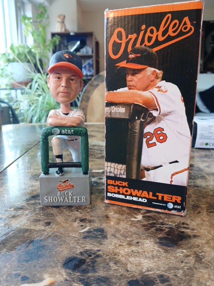 Buck Showalter Baltimore Orioles Bobblehead SGA 2011
The Buck Showalter Baltimore Orioles Bobblehead SGA 2011 is a vintage sports memorabilia piece