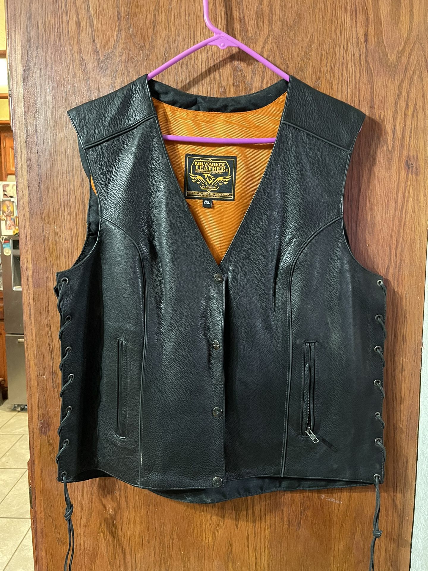 Leather vest