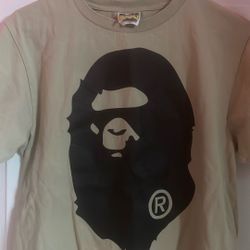 Beige Bape Shirt Size Small