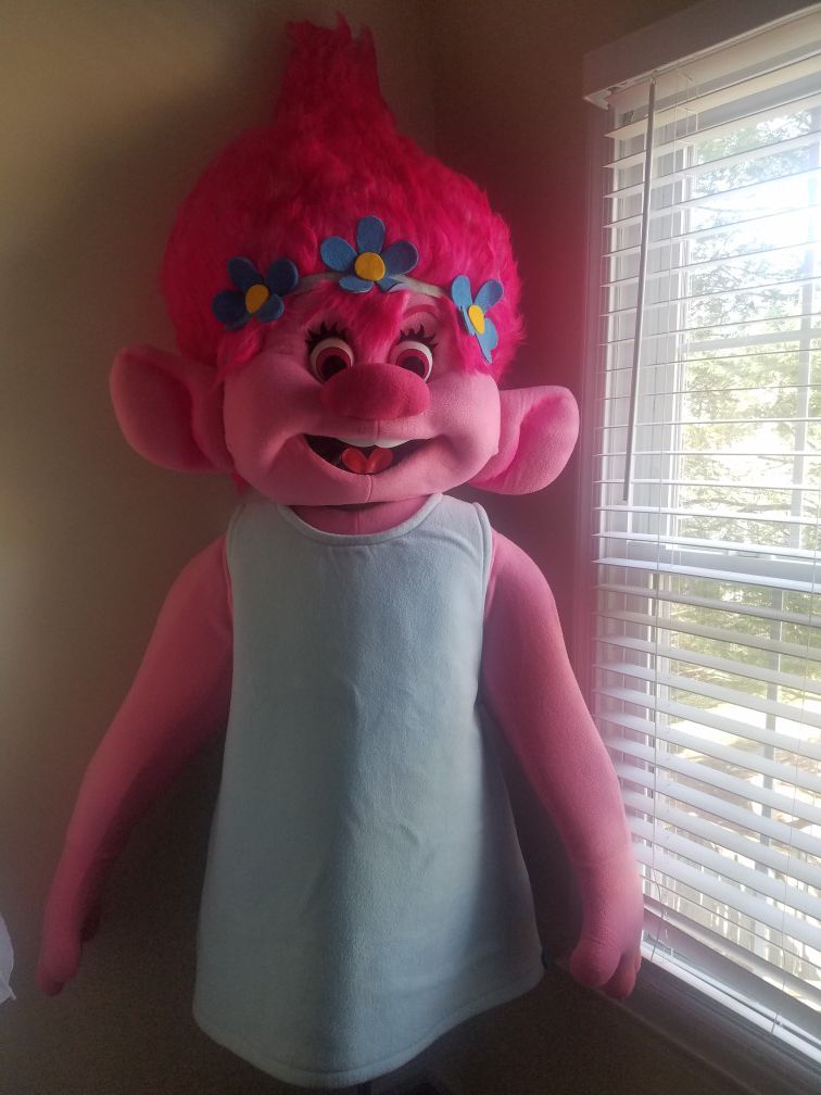 Troll Poppy mascot costume
