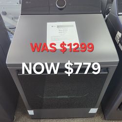 7.3 cu. ft. Vented SMART Electric Dryer in
Matte Black with EasyLoad Door,

TurboSteam and Sensor Dry Technology