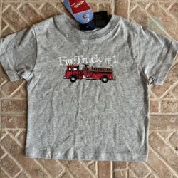 New With Tags. Firetruck T Shirt.   18 Months