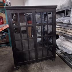 Black Wood Display Console $100
