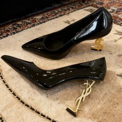 Ysl Heels Saint Laurent Heels Black Saint Laurent High Heels