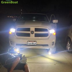H11 H9 H8 LED Headlight Bulb Kit Low Beam Fog Light 60W 6000K 7600LM US brand#GreenBoat