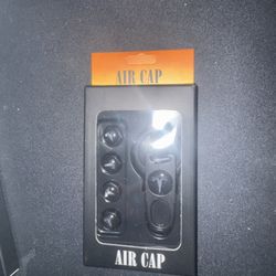 Tesla Black Air Caps With Keychain For Wheel Tire 