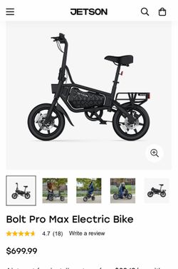 Brand New … Jetson Bolt Pro Max Fat Tire Foldable Electric Bike .. No Miles