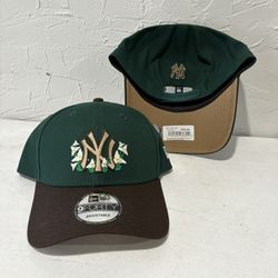 MLB New Era New York Yankees Forest Green Brown 9forty SnapBack Hats 