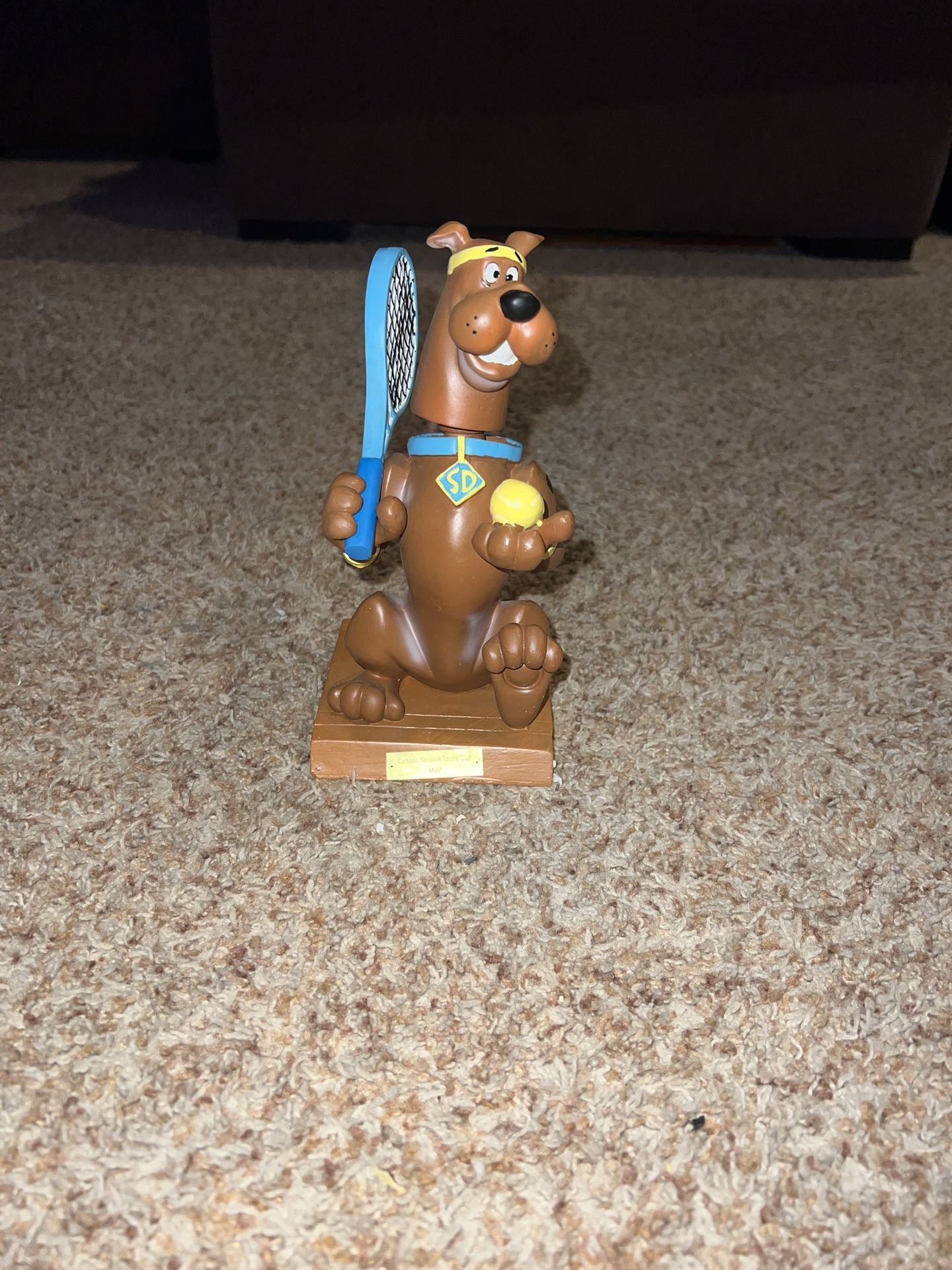 Scooby Doo Cartoon Network Tennis Club MVP Bobblehead 2003 Resin 7.5''