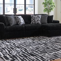 Brand New Ashley Corduroy Lined Sectional Set