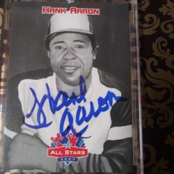 Hank Aaron Autograph Card New 
