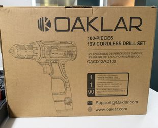 OAKLAR 12V Cordless Drill Set – 100 pcs