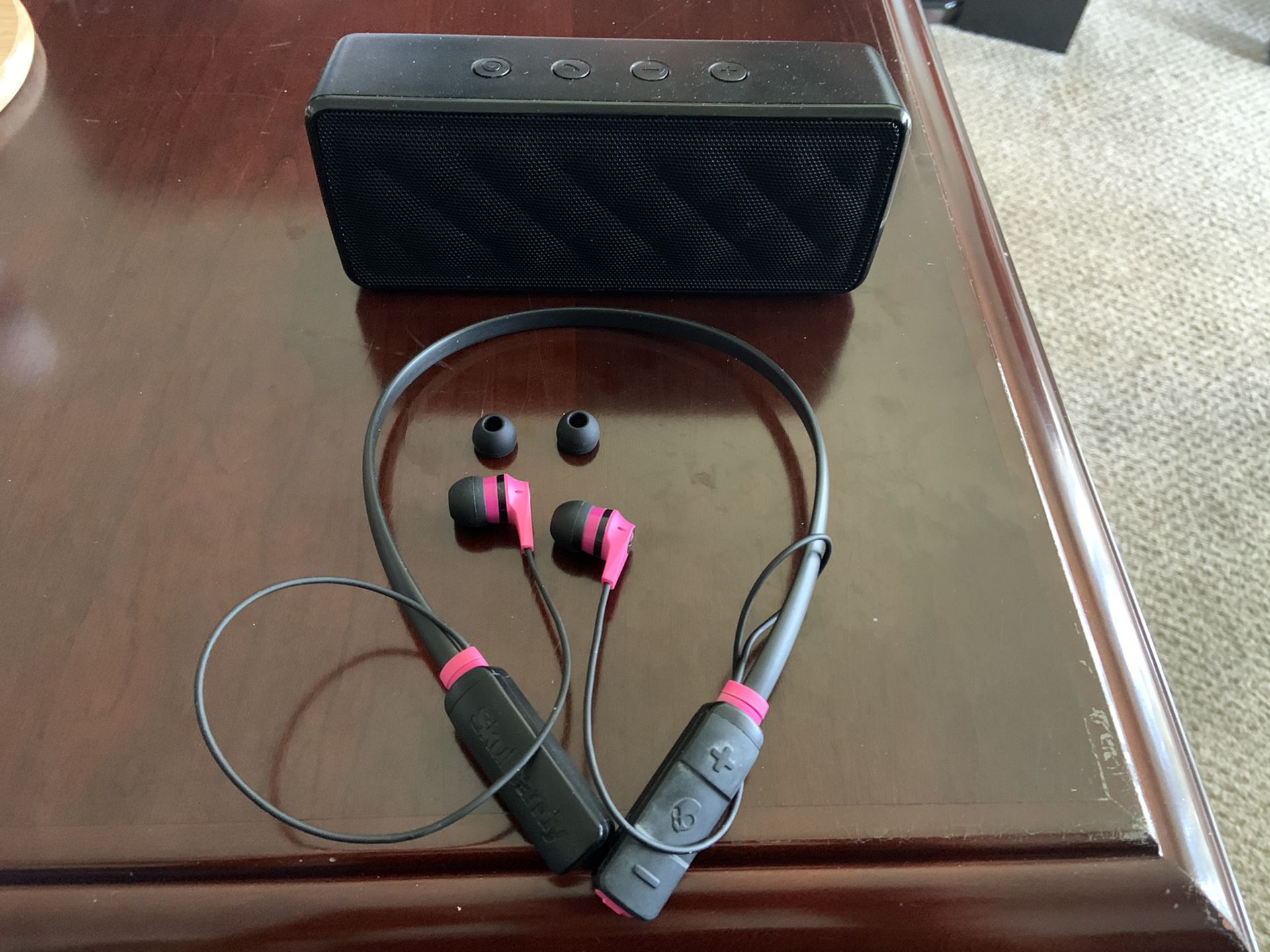 Skullcandy Bluetooth Earbuds & Amazon Bluetooth Speaker