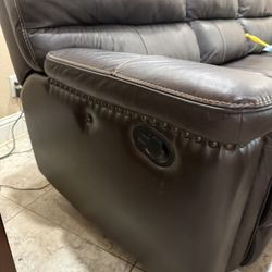 Faux Leather Couch 