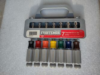 Craftsman Vintage Metric Nut Driver Set 7 Pieces NOS
