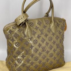 Louis Vuitton Lockit Limited Edition Gris Monogram Fascination Gold Tote Bag