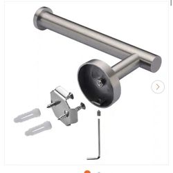 Wall Mounted Toilet Paper Holder in Brushed Nickel Stainless Steel Rustproof Single Post Tissue Roll Holder
