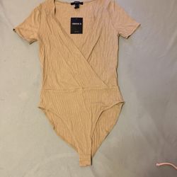 Tan Short Sleeve Bodysuit 