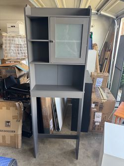 BRANDNEW Gray Over-the-Toilet Bathroom Storage Cabinet $40