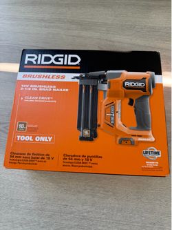 Rigid 18V Brushless Cordless 18-Gauge 2-1/8 in. Brad Nailer (Tool Only) with CLEAN DRIVE Technology