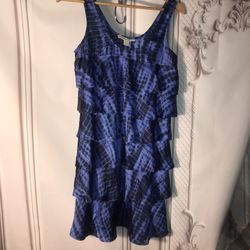 Micheal Kors Blue Snakeskin Print Dress 