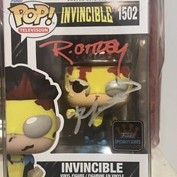 Signed By Robert Kirkman & artist Ryan Ottley Bloody Invincible Funko Pop