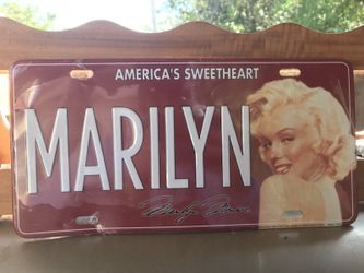 Marilyn Monroe License plate
