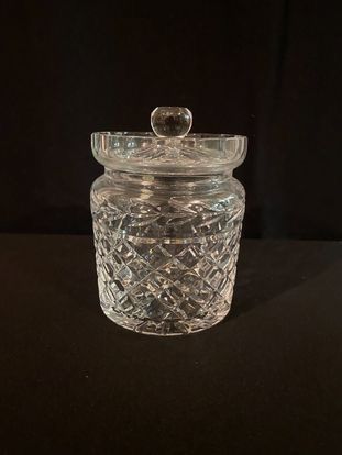 Waterford Crystal Glandore Pattern Biscuit Barrel Jar With Lid