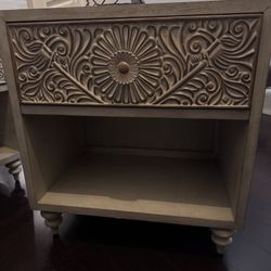 Cadogen Farmhouse Antique White Wood Drawer Set with USB by The Curated Nomad