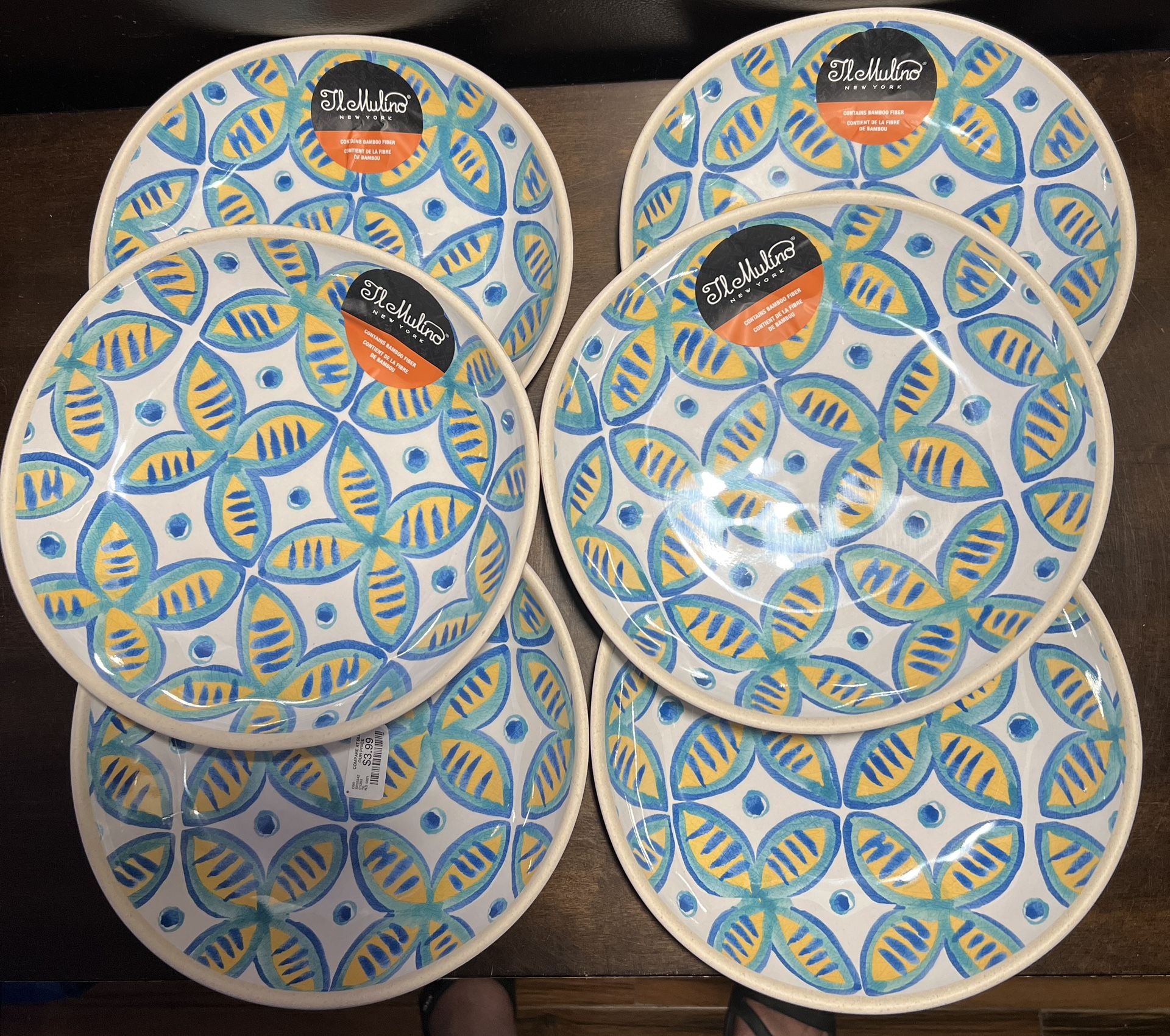 Il Mulino Shallow Plates Set of 6 10” X 8.5”