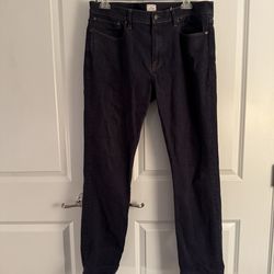 J. Crew Men's Straight Jeans in Dark Indigo size 36x32
