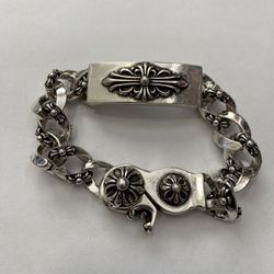Chrome Hearts Silver Bracelet Cross Heavy