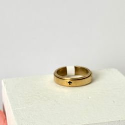 Stainless Steel Cross Ring, Size 9