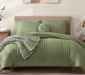 Sage Green Comforter Set with Pillow Shams king size
