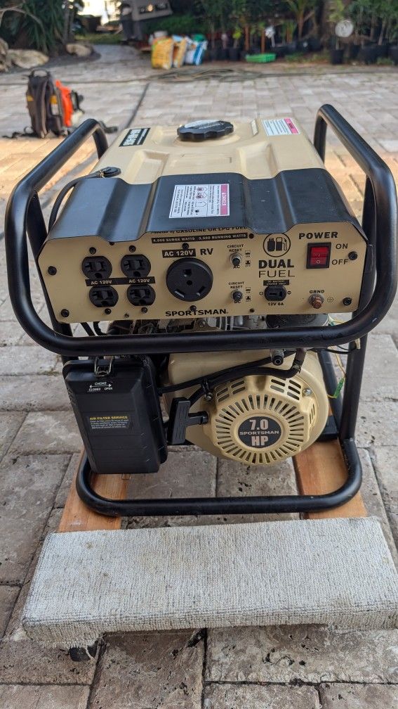 sportsman 4000 w portable hybrid dual generator like new