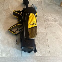 Jr, Golden Golf Club Set And bag