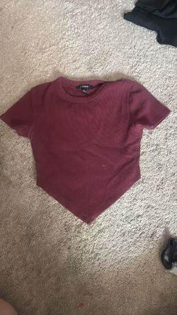 Forever 21 Red Crop Top Shirt