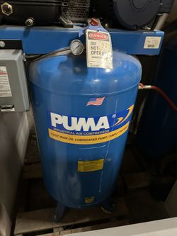 Industrial Air Compressor By Puma Includes Auxiliary Tank