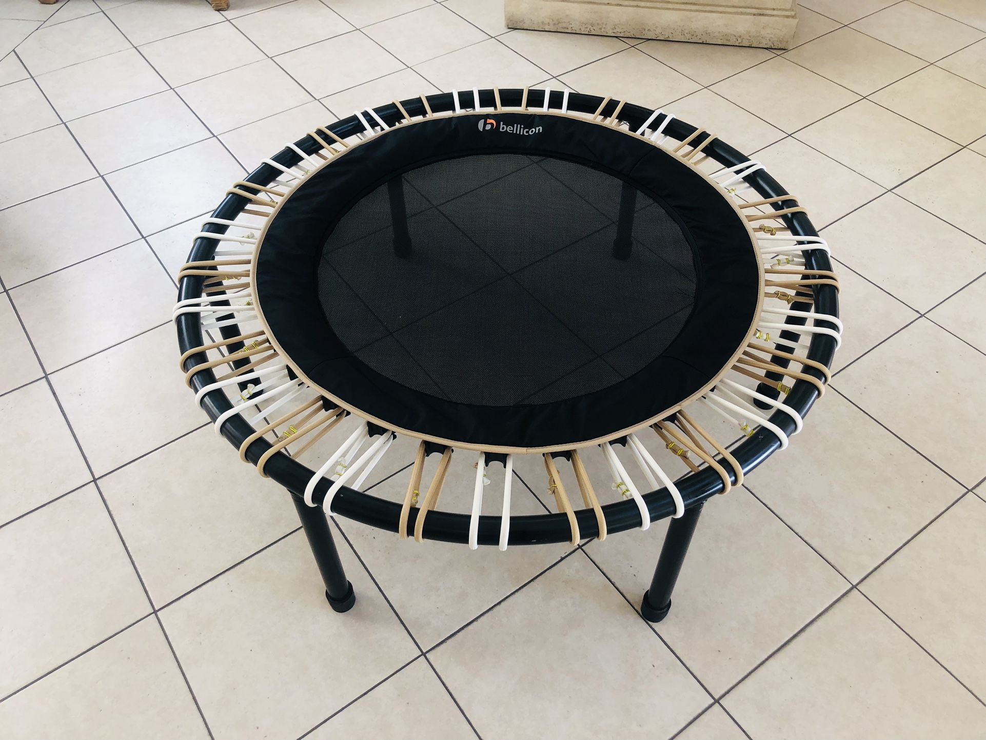 Bellicon 39 inch rebounder mini trampoline in excellent condition with New Comfort Mat and Folding Legs
