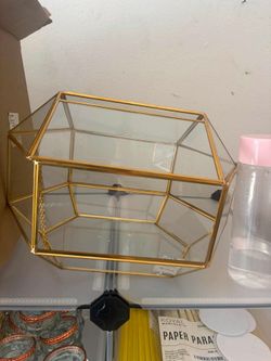 Glass card holder wedding or events