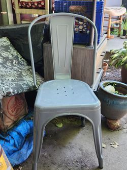 Chair ..metal .grey