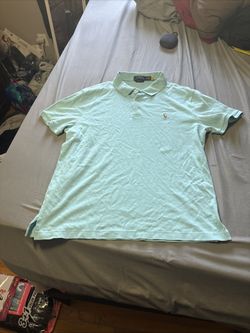 Polo Ralph Lauren - Custom Slim Fit - Teal Aqua Blue Cotton Polo Shirt - L