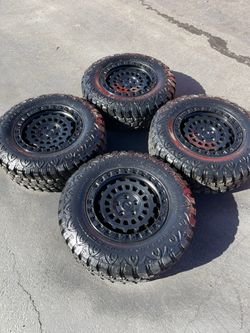 FINANCING AVAILABLE 17” Fuel Zephyr Wheels With 32” Mericus Mud Terrain Tires Rims