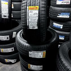 SET OF NEW TIRES 235/45/18 PIRELLI PZERO ALL SEASON INCLUDING MOUNT AND BALANCE 