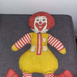 VINTAGE Plush Stuffed Advertising Ronald McDonald Clown 16"