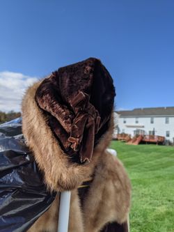 Alaskan seal/mink coat with hat to match