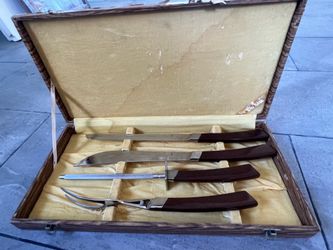 Vintage Weldan 4-Piece Carving Set with Original Case