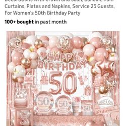 Complete Set For 25 Guests For 50th Birthday 