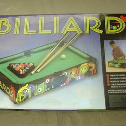 Mini Table Top Pool Table Billiards W/BOX