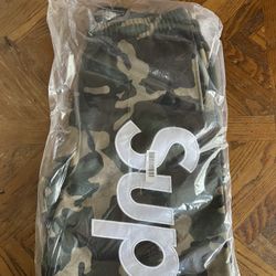 Supreme Satin Applique Sweatpant (SS26) Woodland Camo Size Large